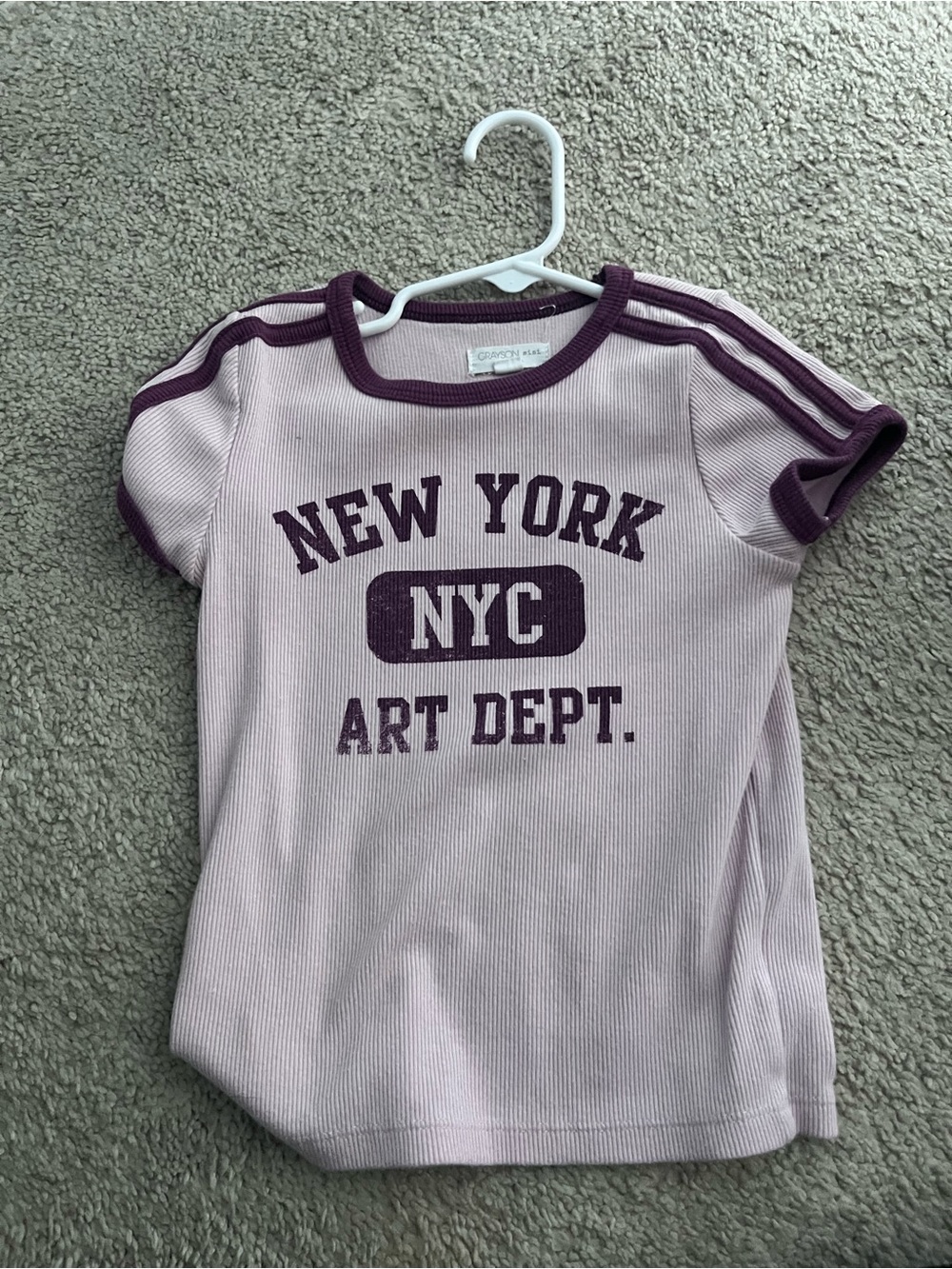 🕸️(10 for $10) Light Purple 'New York NYC Art Dept.' Graphic Tee